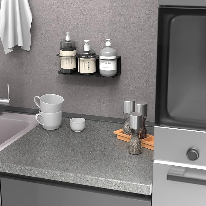 3 All-Purpose Spray Bottle Holder | Easy Install Wall Mount Hardware Included | Heavy-Duty Powder Coated Steel Storage Rack for Garage And Home | Craft Workspace Paint Bottle Organizer USA Made
