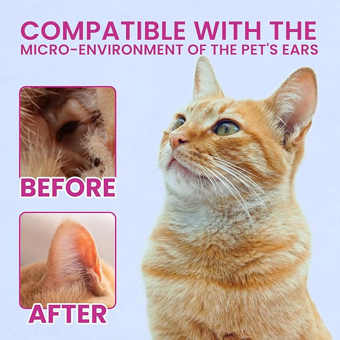 Ear Cleanser 150ml/5 fl.oz for Dogs Cats and Livestock Gentle Cleansing and Soothing Ears 2 Bottle Set