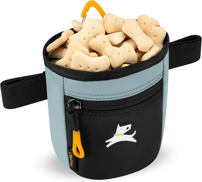 OllyDog, Goodie Treat Bag, Dog Treat Training Pouch | Magnetic Closure | 3 Ways to Wear | Hands-Free Waist Belt | Water-Resistant Recycled Vegan Fabric (St. Lucia)