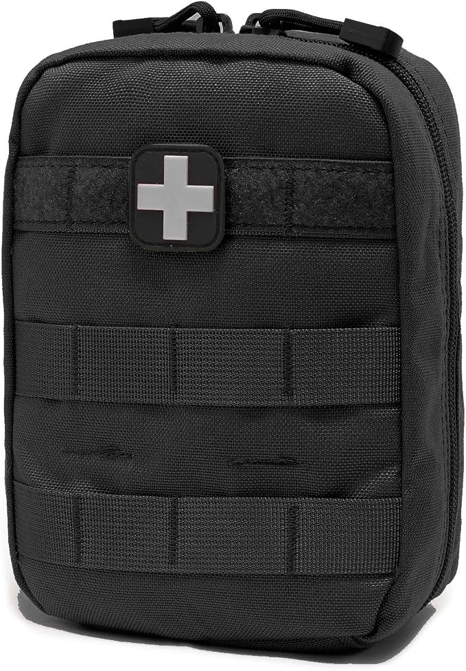 EMT Pouch MOLLE Ifak Pouch Tactical MOLLE Medical First Aid Kit Utility Pouch (With Medical Supplies)