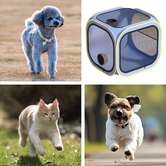 Pet Drying Box – Foldable Dog Grooming Tent, Quick Drying Hair Bag, Anti Hair Fly Cat Box | Easy Setup Lightweight Design for Home Bathing Grooming Use