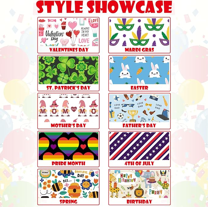PET SHOW 10 Pack Holiday Spring Sailor Dog Bowties for Large Dogs