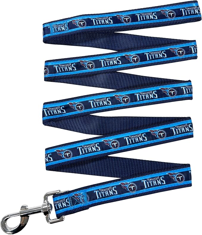 NFL PET Tennessee Titans Dog Leash, Small Football Team Leash for Dogs & Cats - Shiny & Colorful, Licensed by The NFL