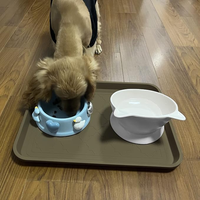 WATANIYA PET Boot Tray for Entryway Indoor, Heavy Duty Shoe Mat Tray 2 Packs, 16.7"x12.8" Waterproof Mat with Raised Edge, Outdoor Multi-Purpose for Boots, Shoes, Garden