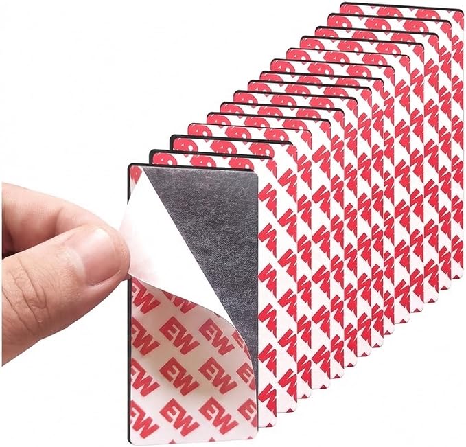 Magnetic Tape 2x4 Inch 15 Pack, Strong Adhesive Magnets for Crafts | Magnetic Strips with Strong Adhesive Backing for DIY Crafts, Fridge, Photo Display. Flexible,Easy to Cut, Peel & Stick.