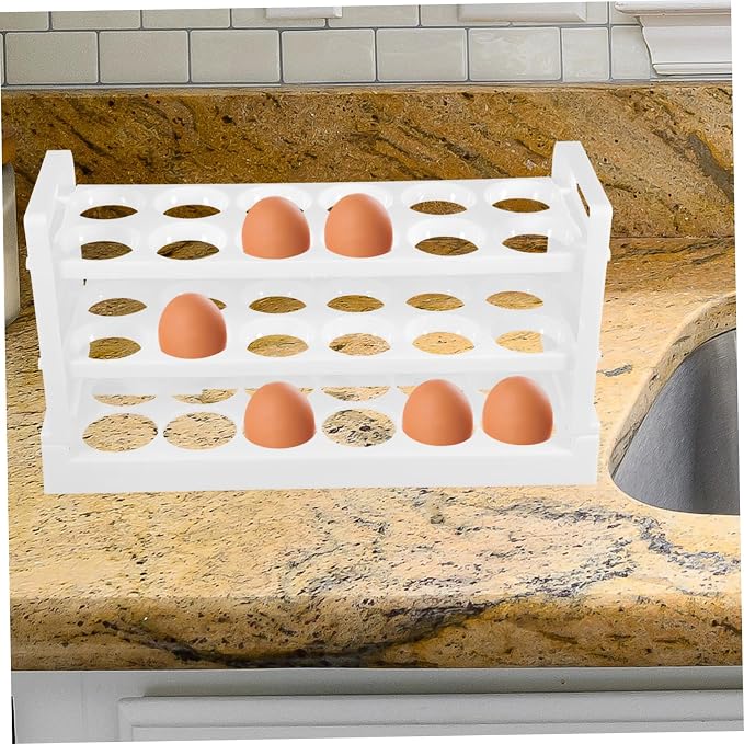 jojofuny 36pieces Egg Storage Box Fridge Egg Rack Layers Holder for Refrigerator Kitchen Organizer Stand
