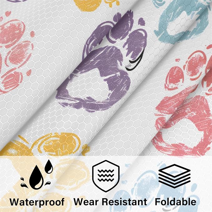 Paw Print Compression Packing Cubes Paw Print Pet Animal 6 Set Travel Packing Cubes for Suitcases Lightweight Expandable Organizers