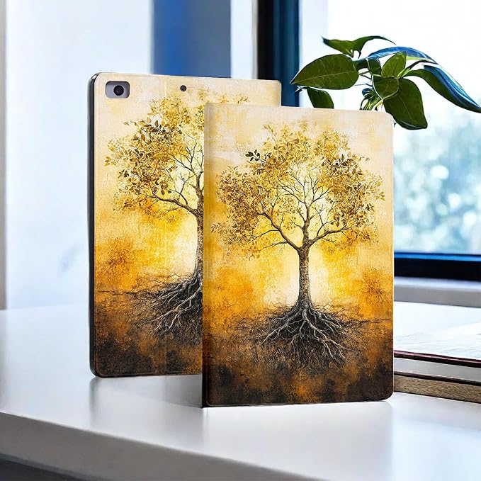 for Microsoft Surface Pro 8-13" 2021 Tablet Case,Auto Wake/Sleep,Adjustable Stand Protective Cover - Golden Life Tree