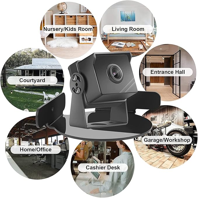 Diarypiece Acrylic Circular Corner Shelf Universal Mount, For Security Camera Baby Monitors Speaker Wifi Routers