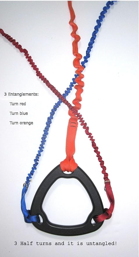 3-Way Dog Leash Handle, 3 Leads Holder for Walking Multiple Dogs. Undo Leash Tangles in Seconds While Walking.