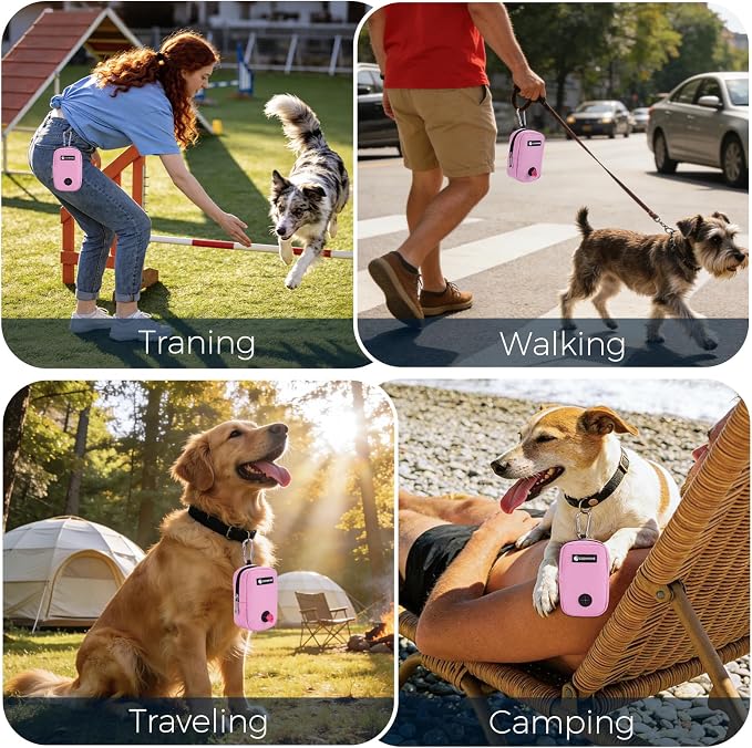 Dog Treat Pouch with Clip, Treat Pouches for Pet Training, Small Dog Treat Container Treat Bag for Leash, Waterproof Dog Treat Bag, Hands-free Training Pouch