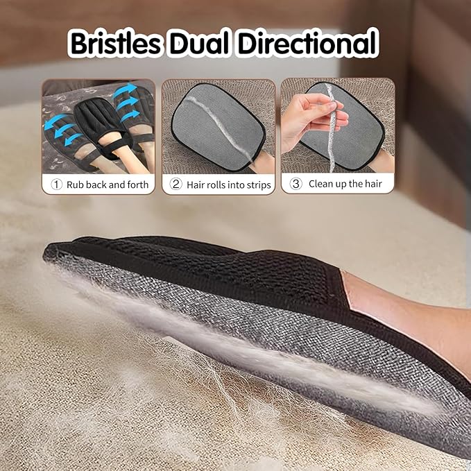 AONEGOLD Pet Hair Glove Removal & Deshedding Comb for Cats and Dogs, Electrostatic Magic Brush for Furniture Laundry Car Seat Reusable Pet Hair Remover Tool Cleaning Supplies(Gloves + Comb)