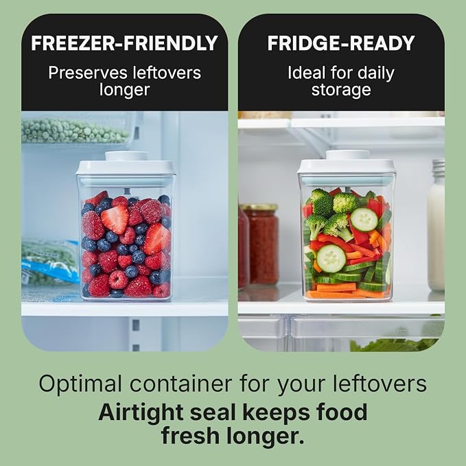Bop Top Airtight Food Storage Containers | Pop-Top Lid | 6 Cups / 50 Oz | kitchen canister set, for flour, sugar, snacks, pasta, baking