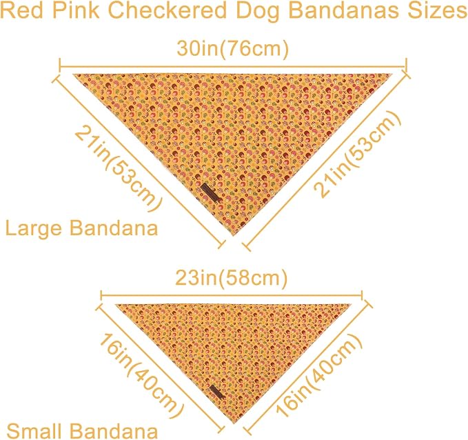 Fall Dog Bandana, UP URARA PUP Puppy Bandana for Small,Medium Dog, Hedgehog Mushroom Cotton Triangle Bid Scarf Dog, Pet Kerchief for Girl Boy Dogs or Cats, Fancy Fall Classic Dog Bid Scarf