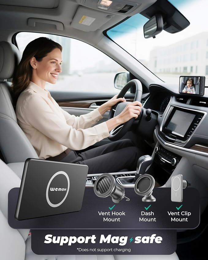 Magnetic Baby Car Camera with 5" 1080P IPS Monitor for Rear Facing