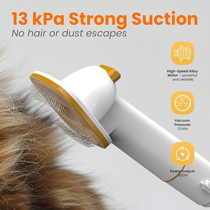 PUPPYOO Dog Grooming Vacuum& Dogs Grooming Kit, 5 in 1 Pet Grooming Vacuum with Pets Clipper Nail Grinder, 1.5L Dust Cup Dog Brush Vacuum Pets Grooming Tools for Shedding Pet Hair, Home Cleaning