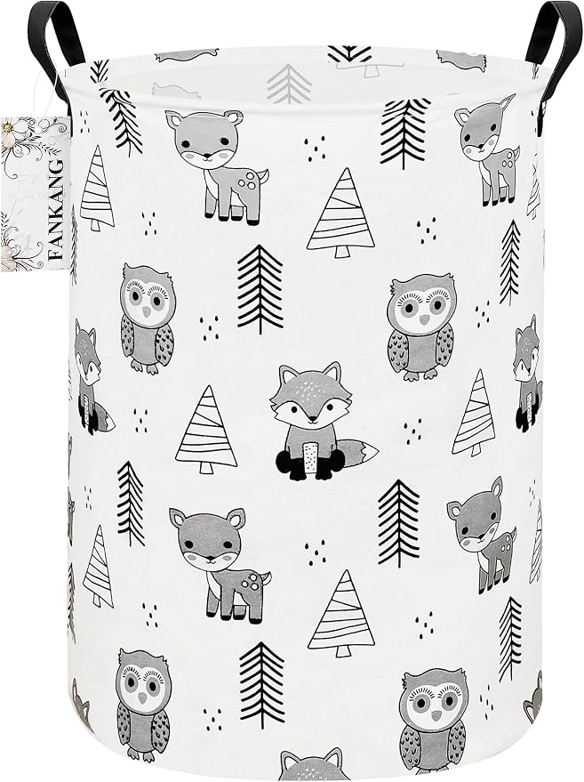Storage Bin Foldable Nursery Organizer Basket Owl Animal | Foldable with Waterproof PE Coating Organizer Bin for Kids Boys and Girls,Office,Bedroom,Clothes