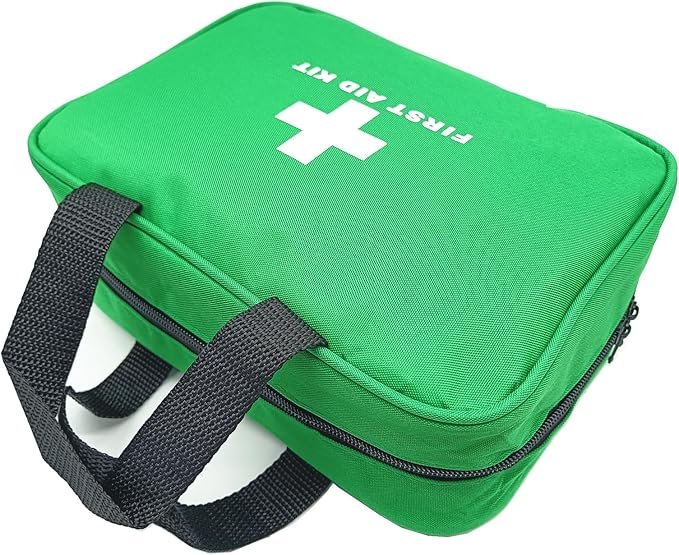 Red First Aid Bag Empty Travel Rescue Pouch First Responder Storage Medicine Emergency Bag for Car Home Office Kitchen Sports Outdoors (Green)