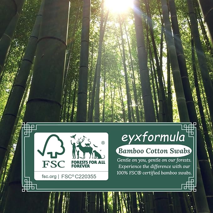 Eyxformula 500 PCS 6 Inch Long Cotton Swabs with Upgraded Sturdy Bamboo Sticks – Lint-Free & Sufficient Cotton Tipped Applicators for Dog Ear Cleaning, Gun Maintenance, Makeup, Pet Care, Art & Crafts