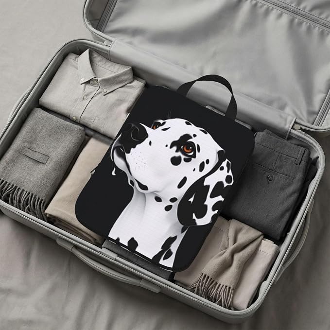 Black Spots And An Attentive Look Compression Packing Cubes Set Of 4, Lightweight Expandable Travel Organizer Bags With Double Zipper For Vacation Business