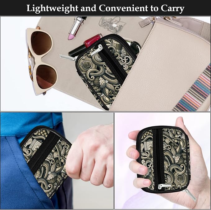 Serfeymi Weekly Travel Pill Organizer Pill Case for Purse with Removable 7 Day Pill Box, Fashionable Travel Medicine Organizer Pill Container for Medicine, Vitamin, Supplement - Brown 03