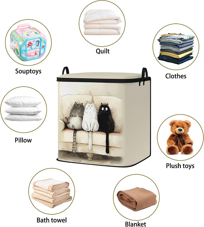 2pcs blanket storage bag for under bed,closet organizers 95L | clothing sweater sheet bedding comforter duvet quilt pillow toy storage bags with lids,dorm room essentials for containers