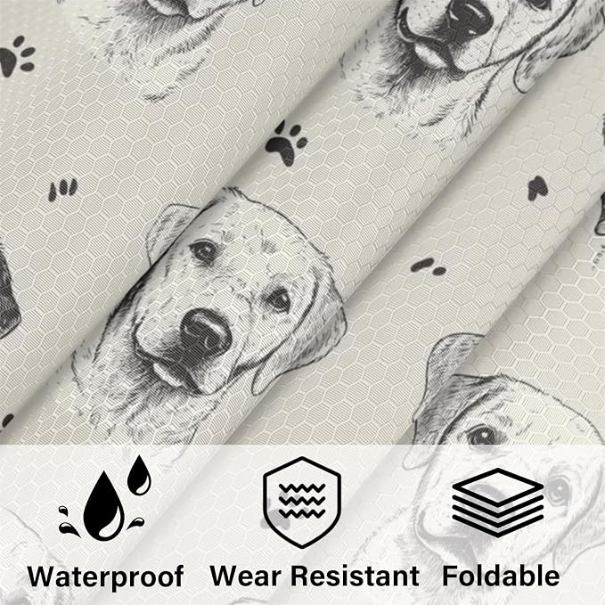 Puppy Dogs 6 Set Compression Packing Cubes | Paw Print Travel Accessories Expandable Packing Organizers Space Saver Bags for Organizing Clothes