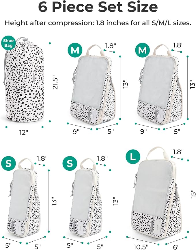 BAGSMART Compression Packing Cubes for Travel Essentials | 14 Set /6 Set /4 Set/2 Set, Lightweight, Durable