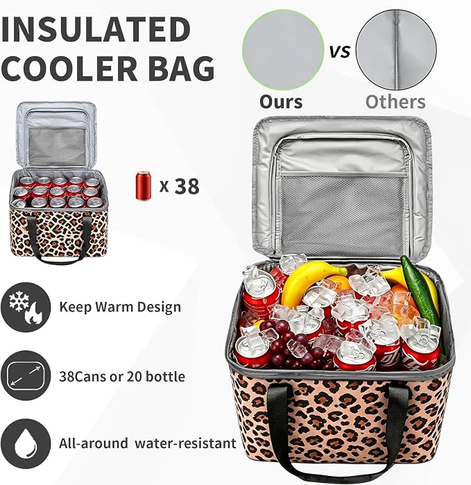 GDNasist Car Trunk Organizer and Storage for Car, SUV & Sedan, Large | Collapsible Trunk Organizers with Lid & Removable Cooler Bag, Car Accessories, Removable Dividers for Custom Space, Interior