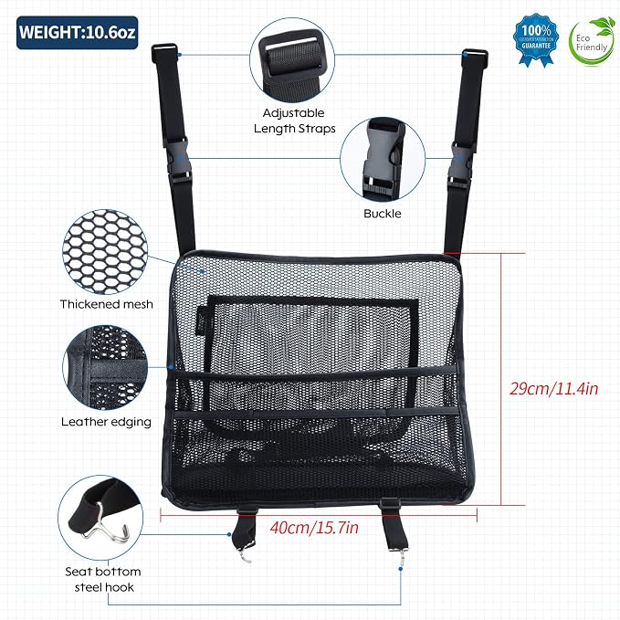 eing Car Organizers and Storage Mesh Bag, Purse Holder for Car, Car Net Pocket Handbag Holder, Automotive Consoles & Organizers, Car Back Seat Pets Kids Barrier, Car Handbag Holder for Women, Black