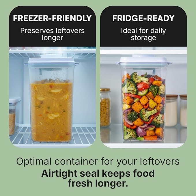 Bop Top Airtight Food Storage Containers | Pop-Top Lid | 16.5 Cups / 135 Oz | kitchen canister set, for flour, sugar, snacks, pasta, baking