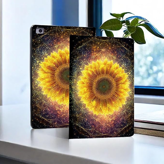 for Microsoft Surface Pro 8-13" 2021 Tablet Case,Auto Wake/Sleep,Adjustable Stand Protective Cover - Sunflower Starry Sky