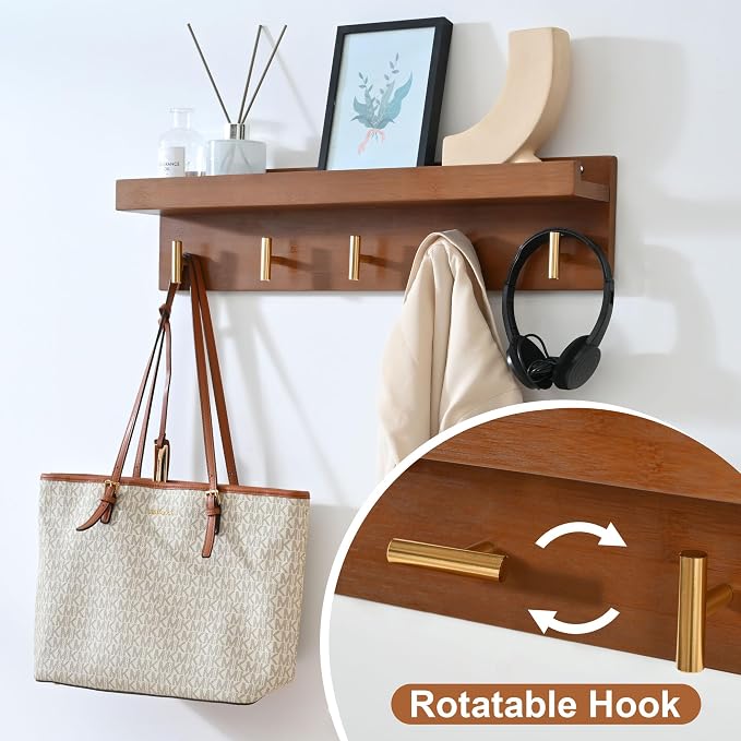 PETKABOO Shoe Rack for Front Door Entrance, 28” Entryway Bench with Coat Rack, Hall Tree Shoe Bench with Storage for Entry, Hallway, Bedroom, Living Room