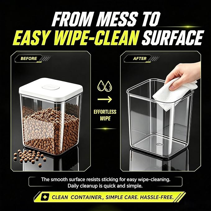 LivLab Mker Pet Food Storage Container With Lids & Cup | 5.5L/5.5KG Airtight Up to 10 lbs Capacity For Dog, Cat, Bird Food, Keep Fresh