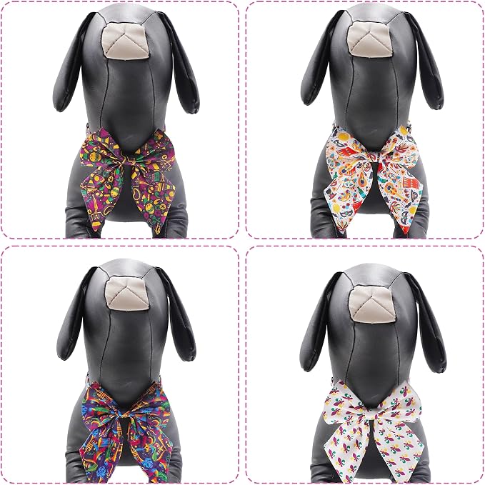 PET SHOW 10 Pack Mardi Gras Sailor Dog Bowties for Large Dogs