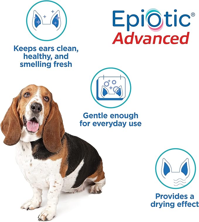 Virbac Epiotic® Advanced Ear Cleanser | Powerful and Gentle Cleanser for Dogs and Cats of All Ages, 4 oz (Pack of 12)