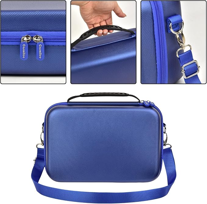 Barber Case for Hair Clippers, for Wahl, for Ufree and for Andis, Case Only | Trimmer Tools Storage Organizer, Easy-Clean PU Interior, for Barbers/Stylists/Pet Groomers, Travel/Home/Salon Use, Blue