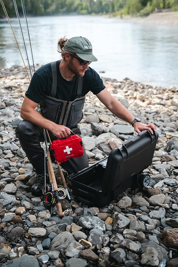 NANUK 903 Waterproof First Aid Box Empty – Durable, Medical First Aid Organizer Case, IP67-Rated, Dustproof, Impact-Resistant, and Floats (7.4" x 4.9" x 3.1") – Red | Durable, Medical First Aid Organizer Case, IP67-Rated, Impact-Resistant, Floats (7.4"...