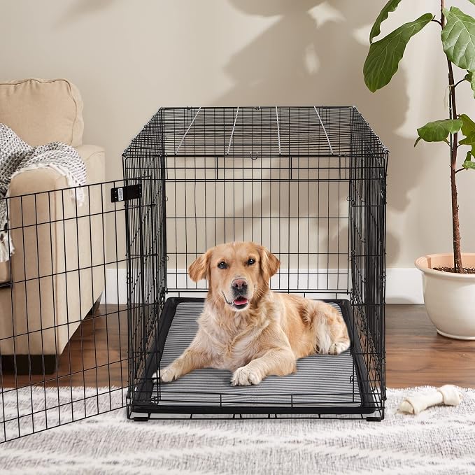 Bone Dry Striped Pet Cage Mat, XXX-Large - 32 x 51, Gray