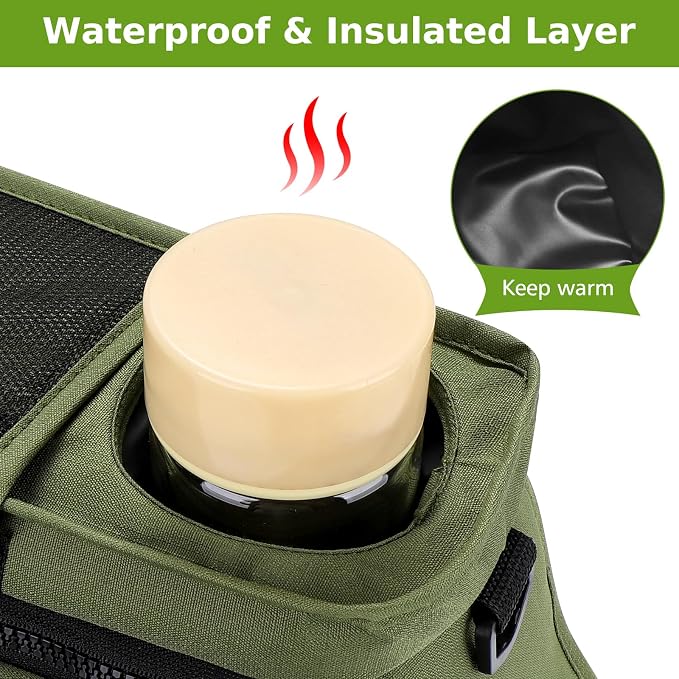 Accmor Universal Stroller Organizer with Insulated Cup Holder Detachable Phone Bag and Shoulder Strap,Stroller Bag Caddy Organizer for Uppababy, Baby Jogger, Britax Strollers