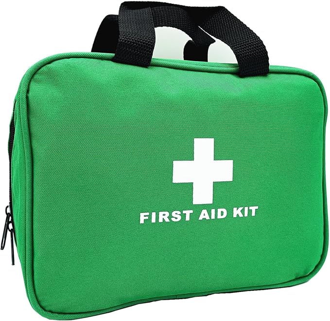 Red First Aid Bag Empty Travel Rescue Pouch First Responder Storage Medicine Emergency Bag for Car Home Office Kitchen Sports Outdoors (Green)
