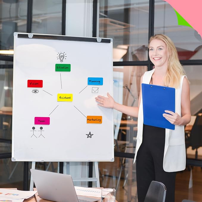 42 PCS Magnetic Name Tag Labels, 7 Colors Dry Erase Reusable Name Stickers for Whiteboard, Locker, Fridge, Metal Surfaces, School Office Home (Each Measures 2" x 4")