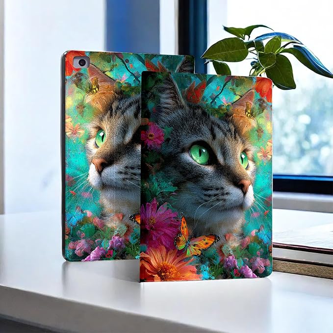 for Microsoft Surface Pro 8-13" 2021 Tablet Case,Auto Wake/Sleep,Adjustable Stand Protective Cover - Cute Cat