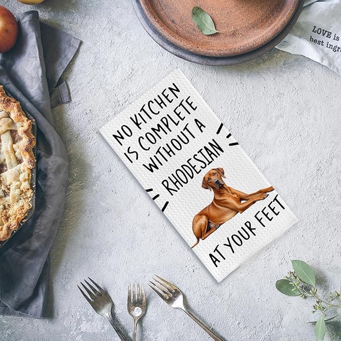 Rhodesian Ridgeback Kitchen Towels, Rhodesian Ridgeback Gifts Dish Tea Towels, Dog Mom Gifts Hand Towels for Kitchen Decor, Dog Lover Gifts, 16x24 Inch
