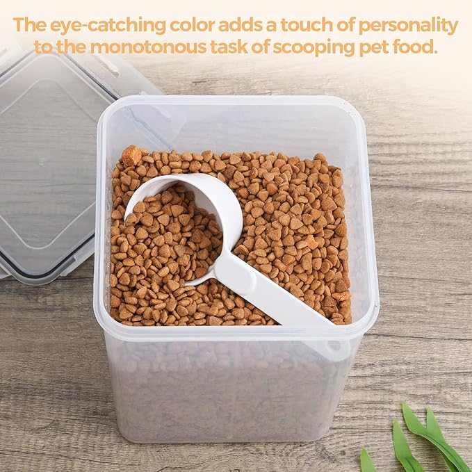 ComSaf Dog Food Scoop 1/2 Cup, Pet Food Measuring Cup for Dogs and Cats | Pet Food Scooper, Half-Cup Portion Measure, Long Handle, Dry Kibble, Multi-Pet Feed Portions, Dishwasher Safe