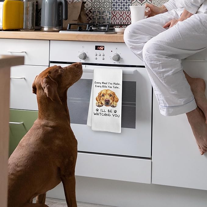 Funny Golden Retriever Dog Every Meal You Make Every Bite You Take Kitchen Dish Hand Tea Towels for Bathroom, Golden Retriever Dog Gifts Gift for Golden Retriever Lovers Women Men, 16x24 Inch