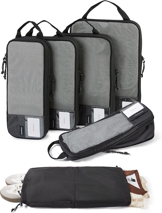 BAGSMART Compression Packing Cubes for Travel Essentials | 14 Set /6 Set /4 Set/2 Set, Lightweight, Durable