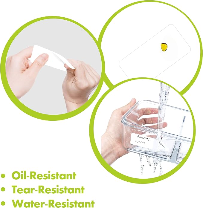 120 Large Size Removable Customizable Blank Labels, Water/Oil/Tear Resistant, No Residue for Home Organization Projects, Bins, Kitchen Storage Containers, Desk Items(2”x 4”)