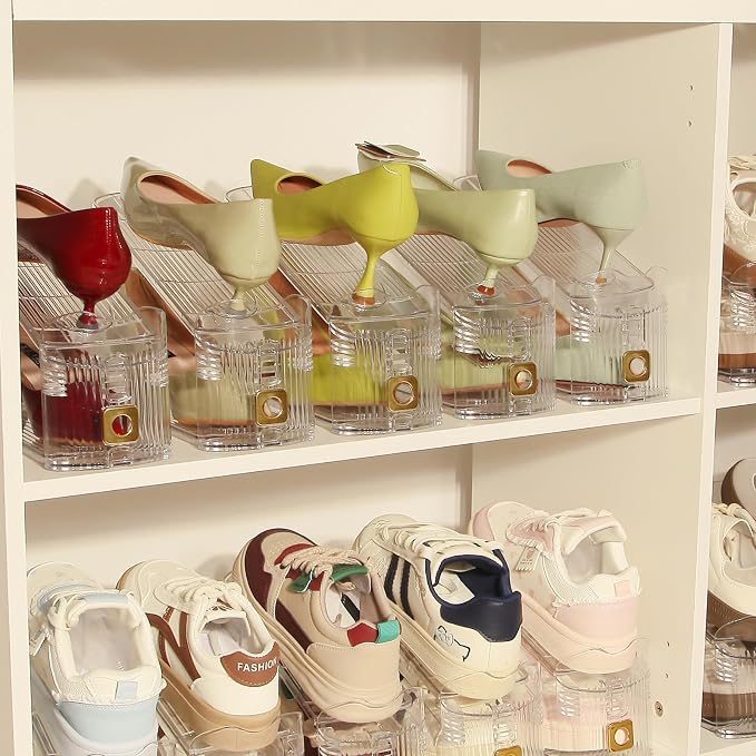 36 Pack Shoe Slots Organizer, Shoe Stackers Organizer for Closet Adjustable Shoe Holder Space Saver 50% Shoes Racks for Closet Organization