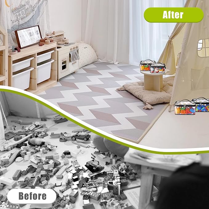 8 Packs Large Clear Toy Storage Bags with Labels, Handles, Zippers L | Large Capacity, Transparent PVC, Waterproof Dustproof, Space-saving, Portability for Building Blocks, Puzzle, Dolls, Travel